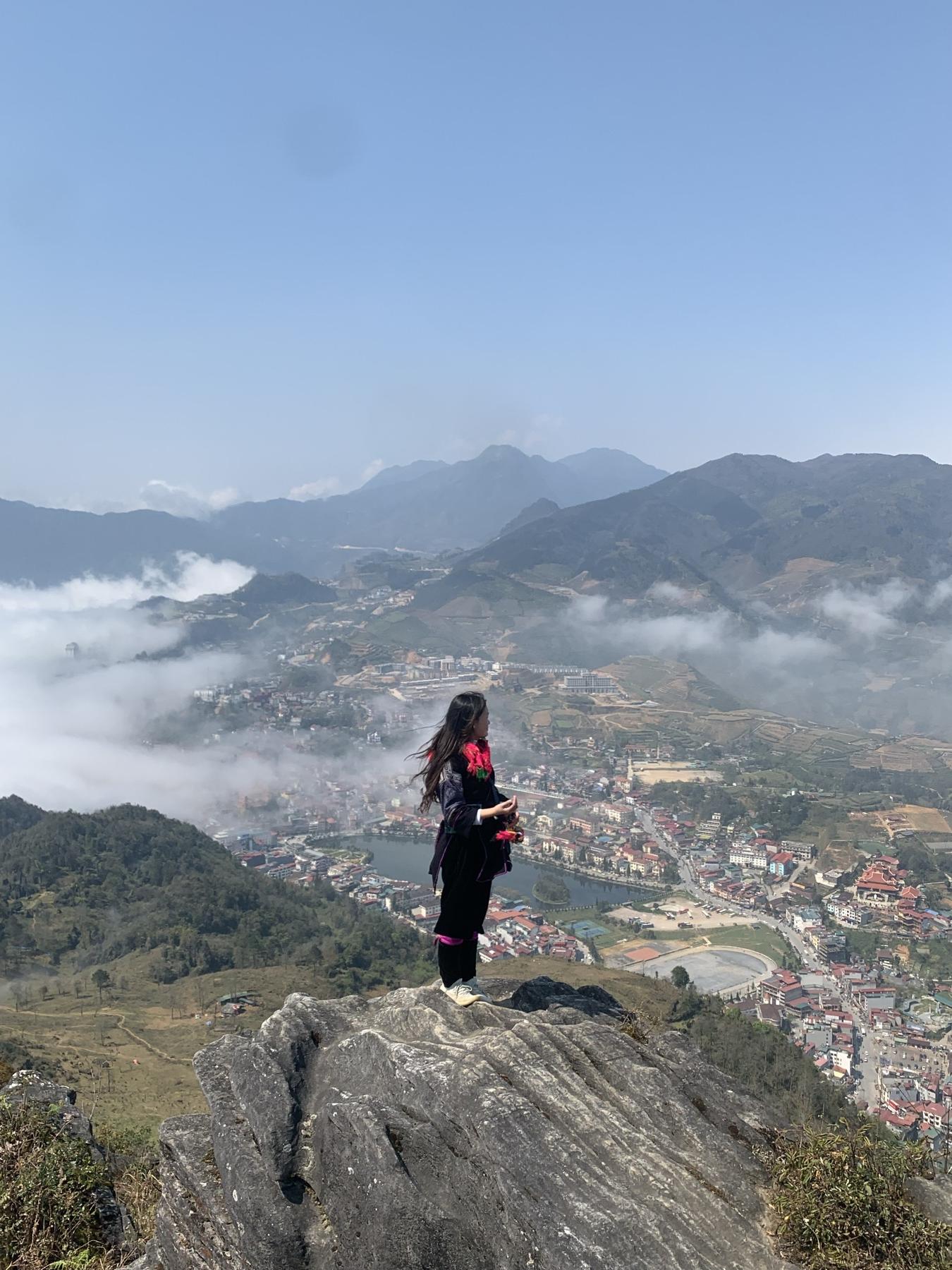 Panoramic view over Sapa and Muong Hoa Valley